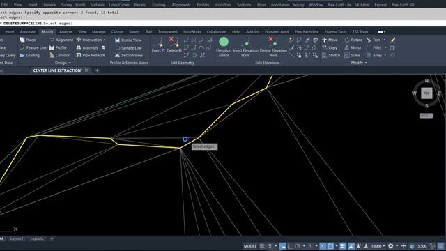 Create Center line from two Polyline in Civil 3d смотреть онлайн