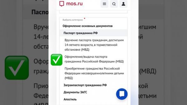 Запись в МВД через MOS.RU