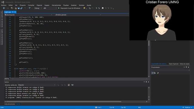 ?-♦- Iluminación y sombreado 3D en OpenGL смотреть онлайн