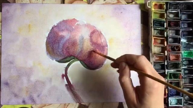 DIY How to PAINT FLOWERS. #WATERCOLOR #FLOWER #PAINTING #PEONIES. смотреть онлайн