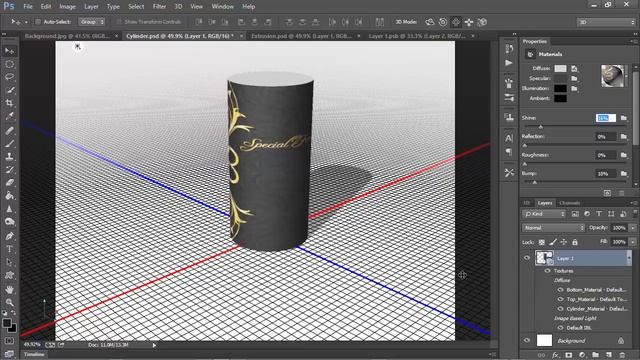 Wrap a 2D Image onto a 3D Cylinder in Photoshop смотреть онлайн