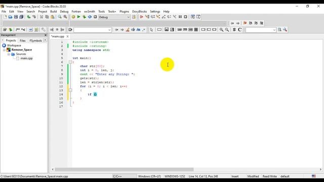 C++ Program to Remove Spaces from String смотреть онлайн