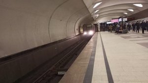 Метро Москвы|Станция Алтуфьево прибывает поезда "ОКА" 81-760|Московский транспорт