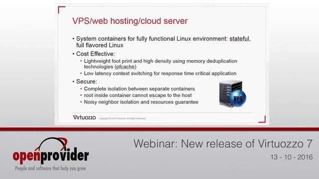 Webinar New Release of Virtuozzo 7 | Openprovider смотреть онлайн
