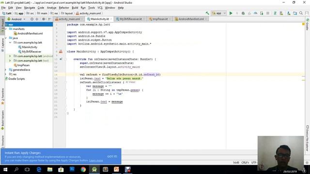 Kotlin - SMS Broadcast Receiver смотреть онлайн