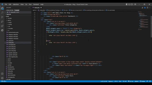 Dashboard - Count Total number of rows in database in php part#26 смотреть онлайн