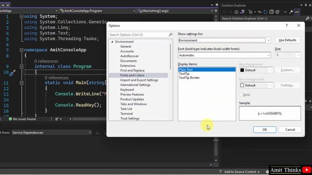 How to Change the font and text size in the IDE - Visual Studio 2022 смотреть онлайн