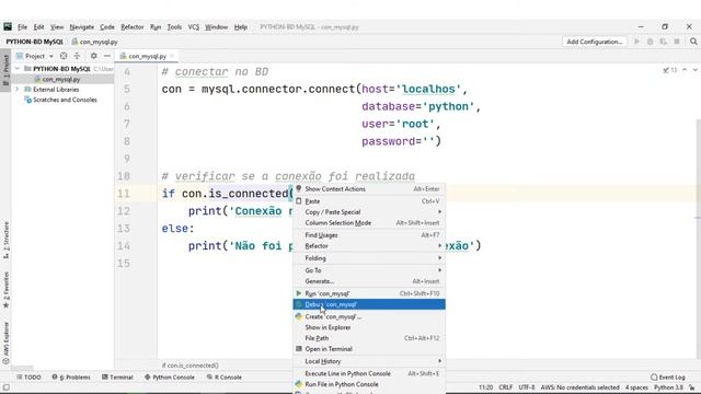 #02 - PYTHON | Banco de dados MySQL-CRUD: Conectar no BD смотреть онлайн