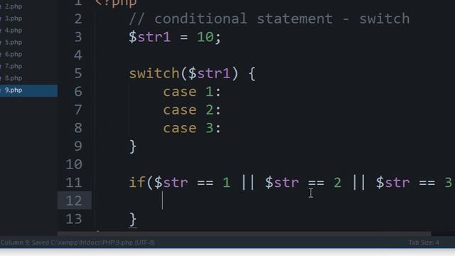 PHP Tutorial 9: Conditional Statement - switch смотреть онлайн