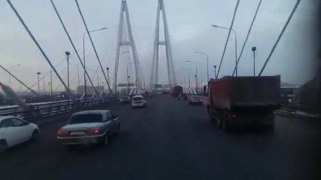 САНКТ - ПЕТЕРБУРГ! Вантовый мост через р. НЕВУ!  2019.
