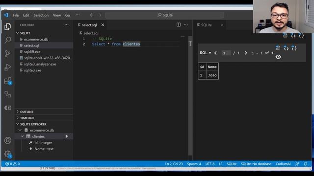 Crie e manipule um banco de dados SQLite com VSCode e Python смотреть онлайн