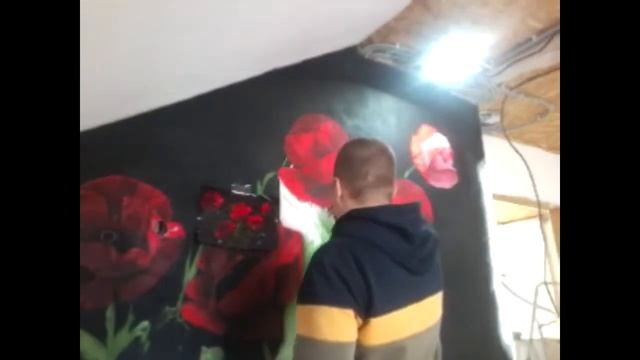 Роспись стен аэрографом 2019 д. Круглое Челябинск смотреть онлайн