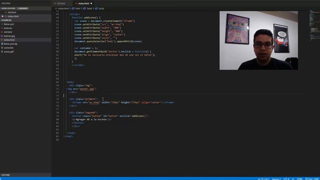 Augmented Reality AR.js javascript tutorial - resizing your webcam with iframe смотреть онлайн