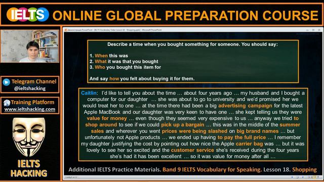 IELTS Band 9 Vocabulary for Speaking Section. Topic: SHOPPING смотреть онлайн