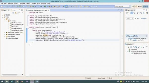 How to navigate browser backward and forward in selenium java