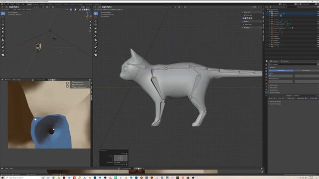 Make A Lowpoly Cute Toon Cat! - Blender Mini Tutorial (Texturing & Rigging)