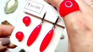 ❣️ Серьги и кольцо СВОИМИ РУКАМИ из эпоксидной смолы. Украшения ручной работы.