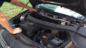 Снятие "жабо" и замена фильтра вентилятора на VW Polo sedan