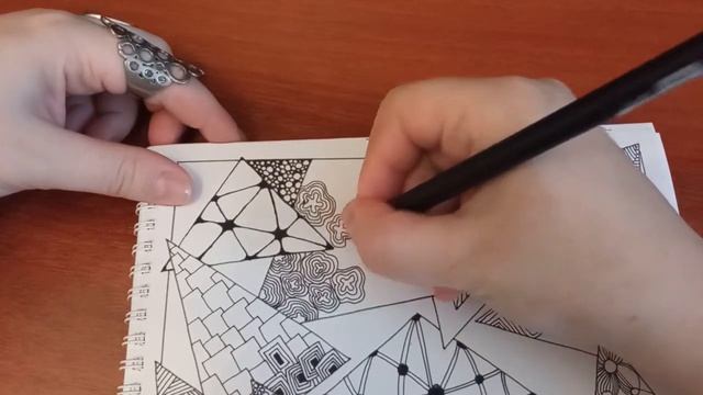 Узоры зентангл тангл дудлинг ВЛОГ 30