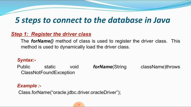 JDBC/Java Database Connectivity/5 steps to connect java application to Database - KTU CSE - OODP смотреть онлайн
