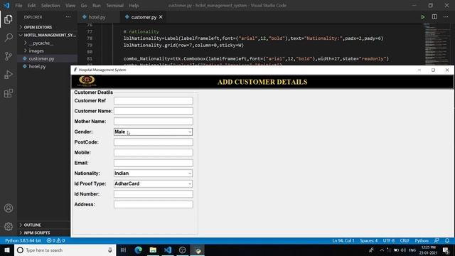 2/6 - How to create hotel management system project in python using tkinter (python project) смотреть онлайн