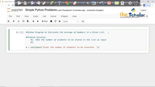 Python Practice with The Scholar - Calculate the average of numbers in a given list смотреть онлайн