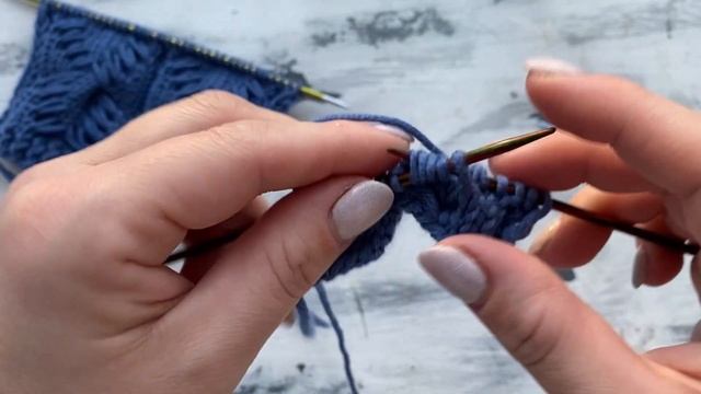 Красивый узор «Турецкая коса» для вязания шапок и беретов! смотреть онлайн