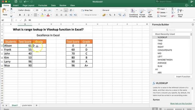 What is range lookup in VLOOKUP Function in Excel (2018) смотреть онлайн