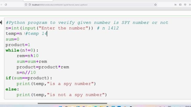 L 54: Python Program to Verify a Given Number is SPY Number or Not смотреть онлайн
