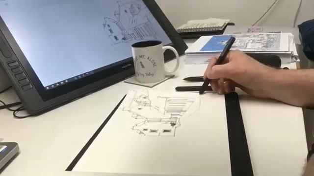 Wacom SketchPad Pro Artist Demonstration Via Drawing of Broughty Ferry смотреть онлайн