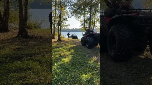 Папа и маленький Ян переплыли на квадроцикле речку. #приколы #юмор #шутки смотреть онлайн
