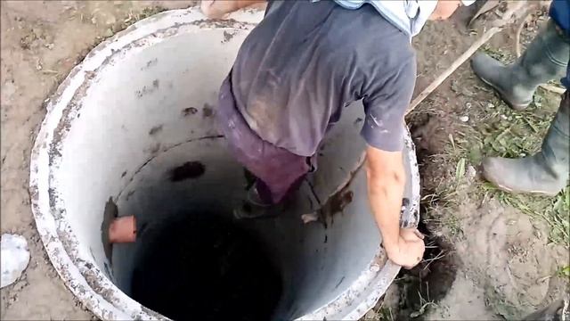 Переливной септик из бетонных колец