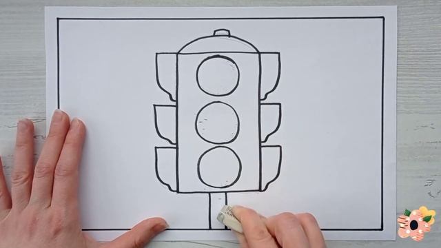 Як намалювати світлофор/ how to draw a traffic light смотреть онлайн