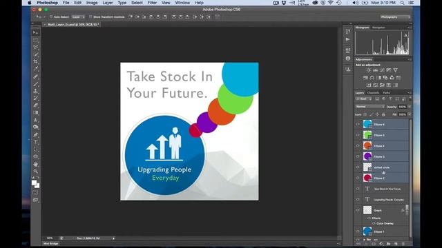 Change multiple layer opacities at the same time in Photoshop смотреть онлайн