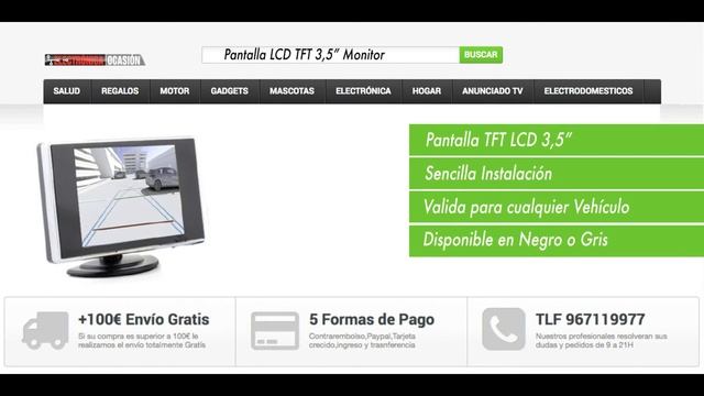 Pantalla LCD TFT 3,5" Monitor para cámaras traseras смотреть онлайн