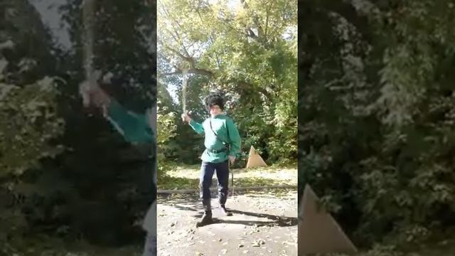 Дагестанская шашка в руках у казака! Реальное видео из Новосибирска! Настоящие шашки от Самеда! смотреть онлайн