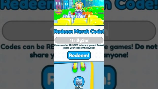 I Redeemed a Merch Code in Pet Simulator X Roblox ? #shorts смотреть онлайн