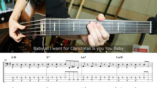 Mariah Carey - All I Want For Christmas Is You | 베이스 커버 악보 смотреть онлайн