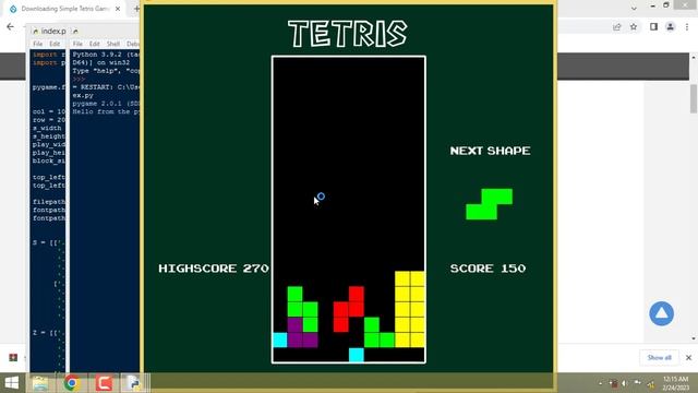 Simple Tetris Game using Pygame in Python смотреть онлайн