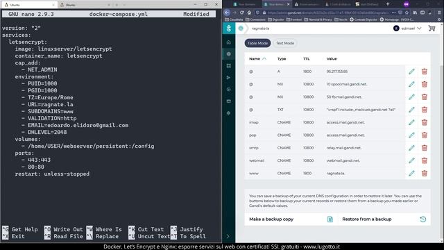 Docker, Let’s Encrypt e Nginx: esporre servizi sul web con certificati SSL gratuiti смотреть онлайн