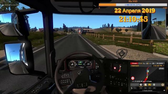 Девушка в Euro Truck Simulator 2. Вечерние покатушки #198 смотреть онлайн