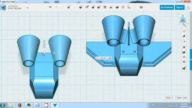 Autodesk 123D - Simple Spaceship - Part 3 смотреть онлайн