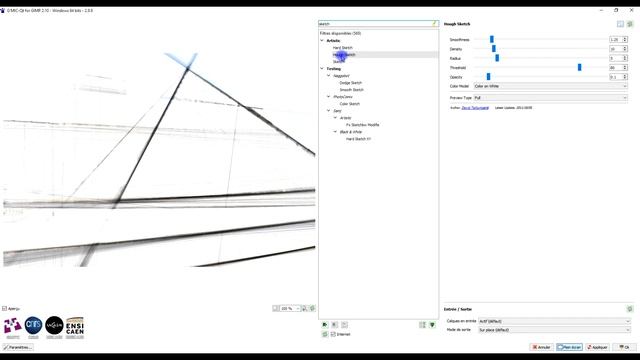 Amusez vous avec Hough Sketch de G'MIC dans GIMP смотреть онлайн