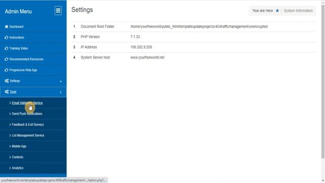 PHP 404 Traffic Management Script Admin area - How to Use смотреть онлайн
