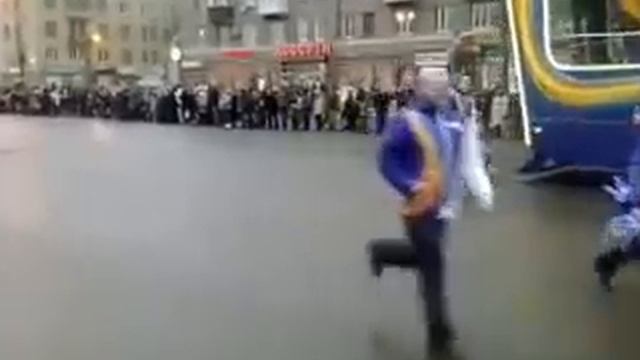 Понос олимпийского факела в Нижнем Новгороде :-)
