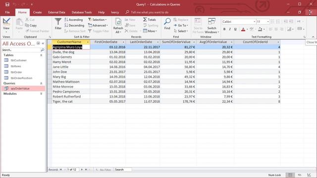 Aggregate Functions in Access Queries - Tutorial смотреть онлайн