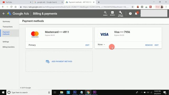 How to remove Debit card or Credit card from Google ads in Hindi | Delete card from Google Adwords смотреть онлайн