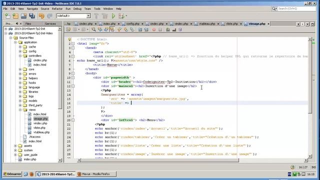 Framework PHP CODEIGNITER : Partie 2.4 - Eléments graphiques смотреть онлайн