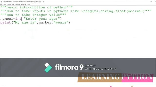 Take any input in python.INTEGER | STRING | FLOAT| BASIC VIDEO смотреть онлайн