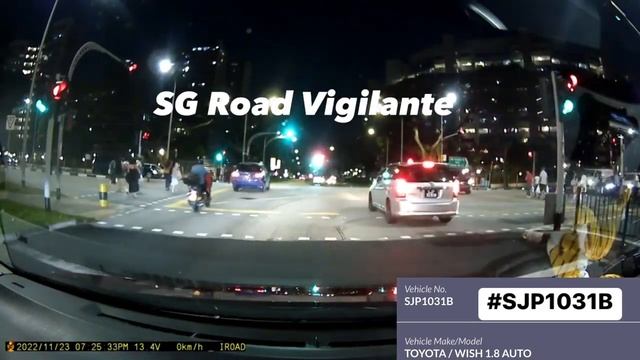 23nov2022 hougang ave 5 #SJP1031B toyota wish fail to conform to red light signal смотреть онлайн
